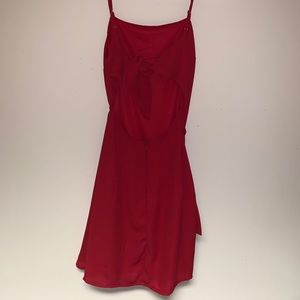 double tie wrap dress in navy